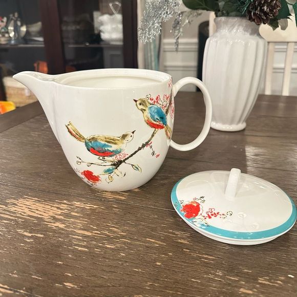 Lenox Dining Lenox Simply Fine Chirp Teapot Fine Bone China With